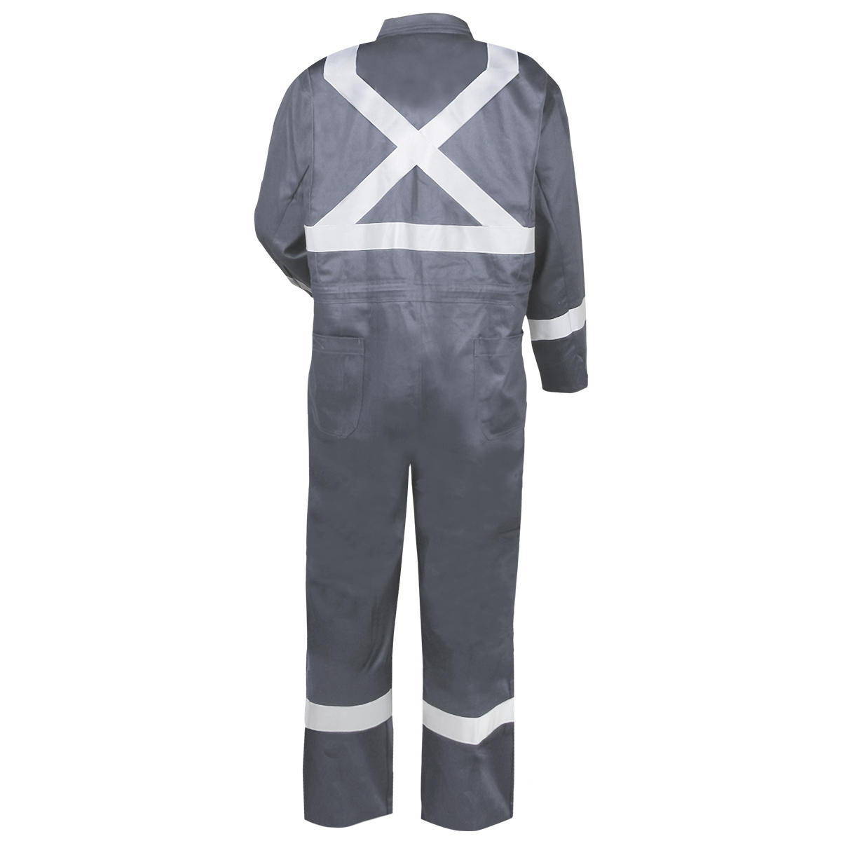 Picture of Black Stallion CF2216-GY 9 OZ FLAME-RESISTANT COTTON REFLECTIVE TAPE COVERALLS